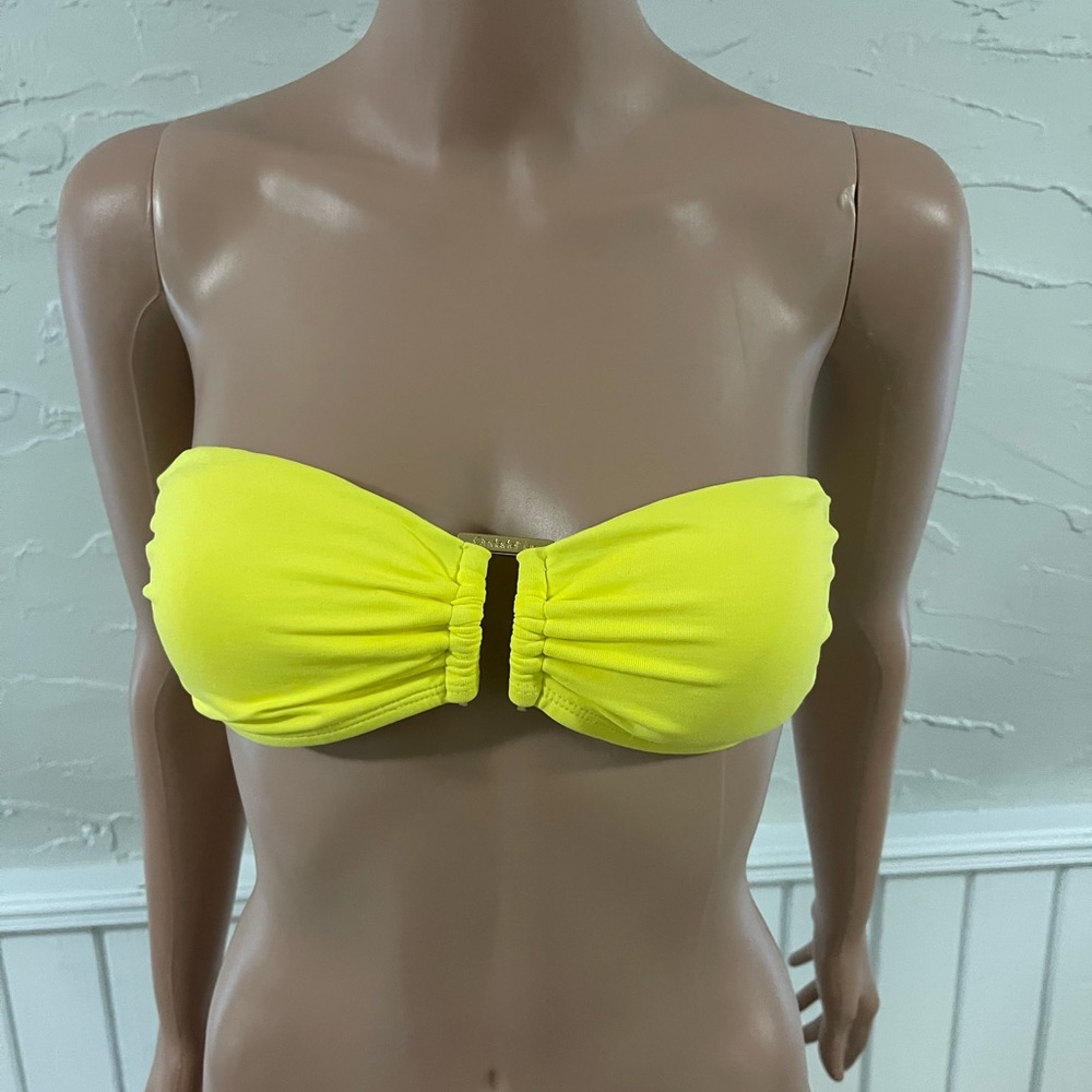 Ondade mar neon yellow bikini top